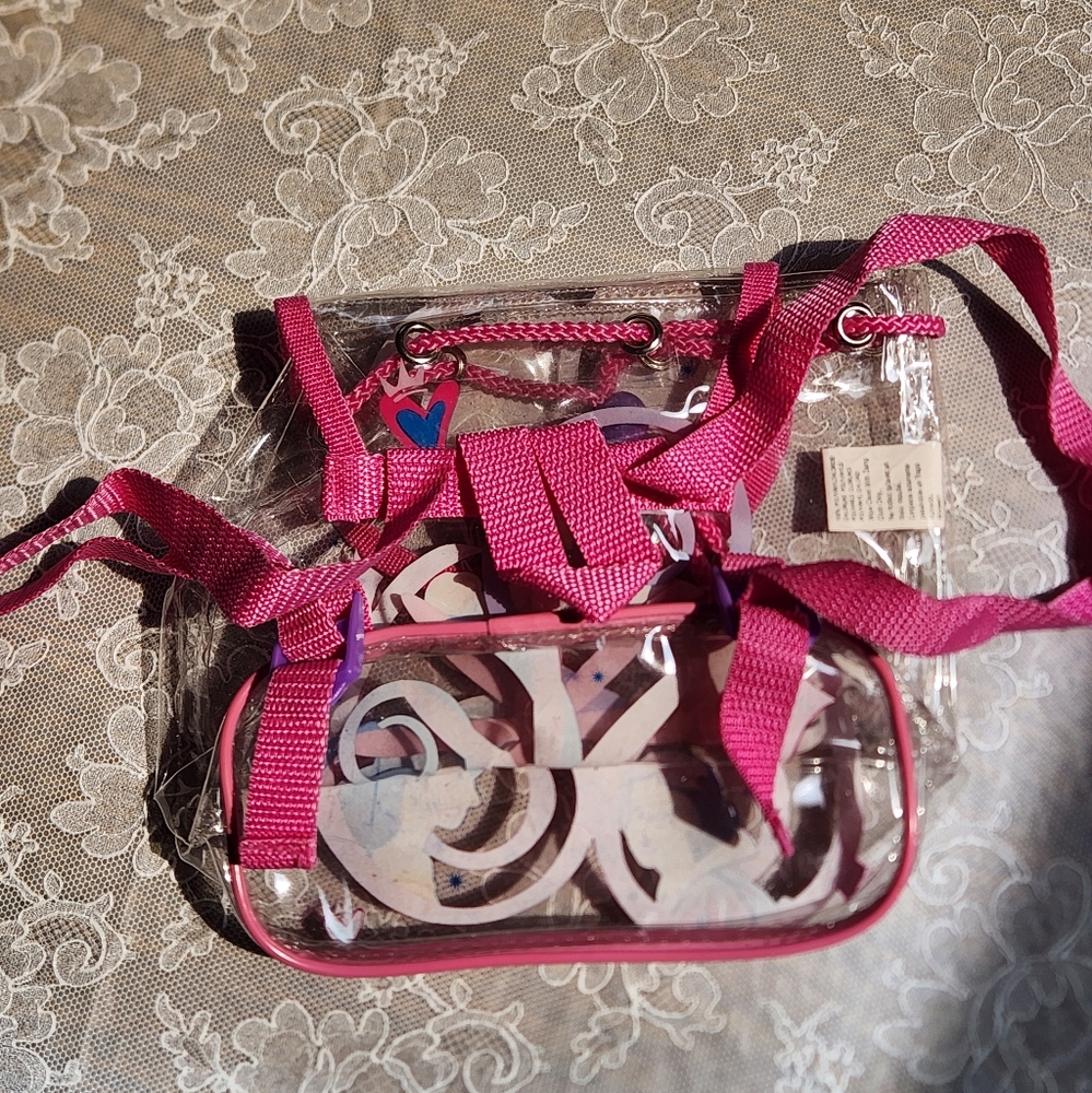 VINTAGE DISNEY PRINCESS Clear Plastic Small Backpack/Bag/Purse - Picture 4 of 10